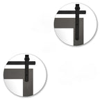 Miroir de ferme rustique Miroir de courtoisie Cadre en bois massif avec miroir de style grange en métal