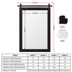 Miroir de ferme rustique Miroir de courtoisie Cadre en bois massif avec miroir de style grange en métal