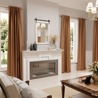 Miroir de ferme rustique Miroir de courtoisie Cadre en bois massif avec miroir de style grange en métal