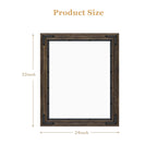 Miroir mural rustique encadré en bois, miroir de salle de bain en bois naturel