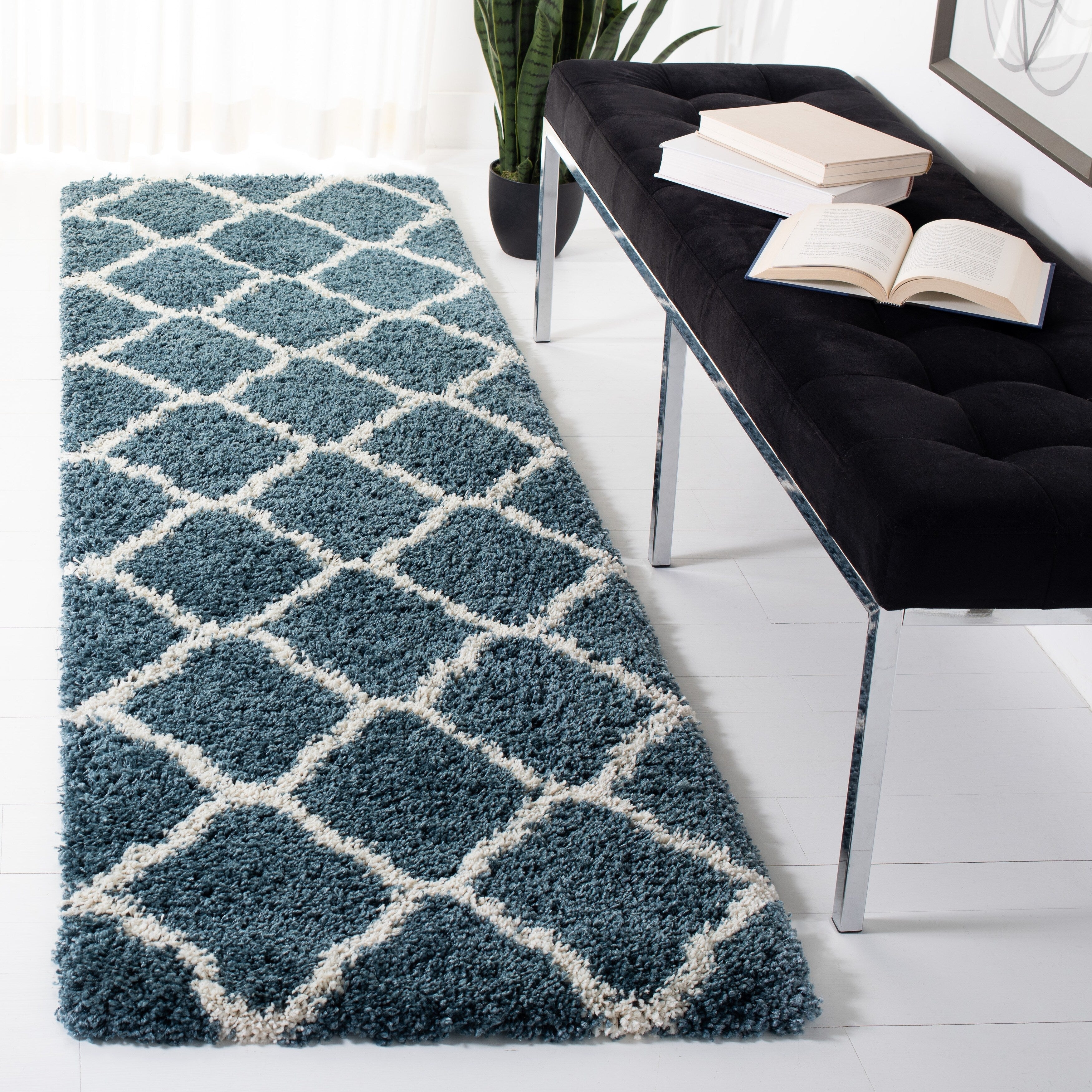 Tapis SAFAVIEH Hudson Shag Athena Trellis de 2 pouces d'épaisseur