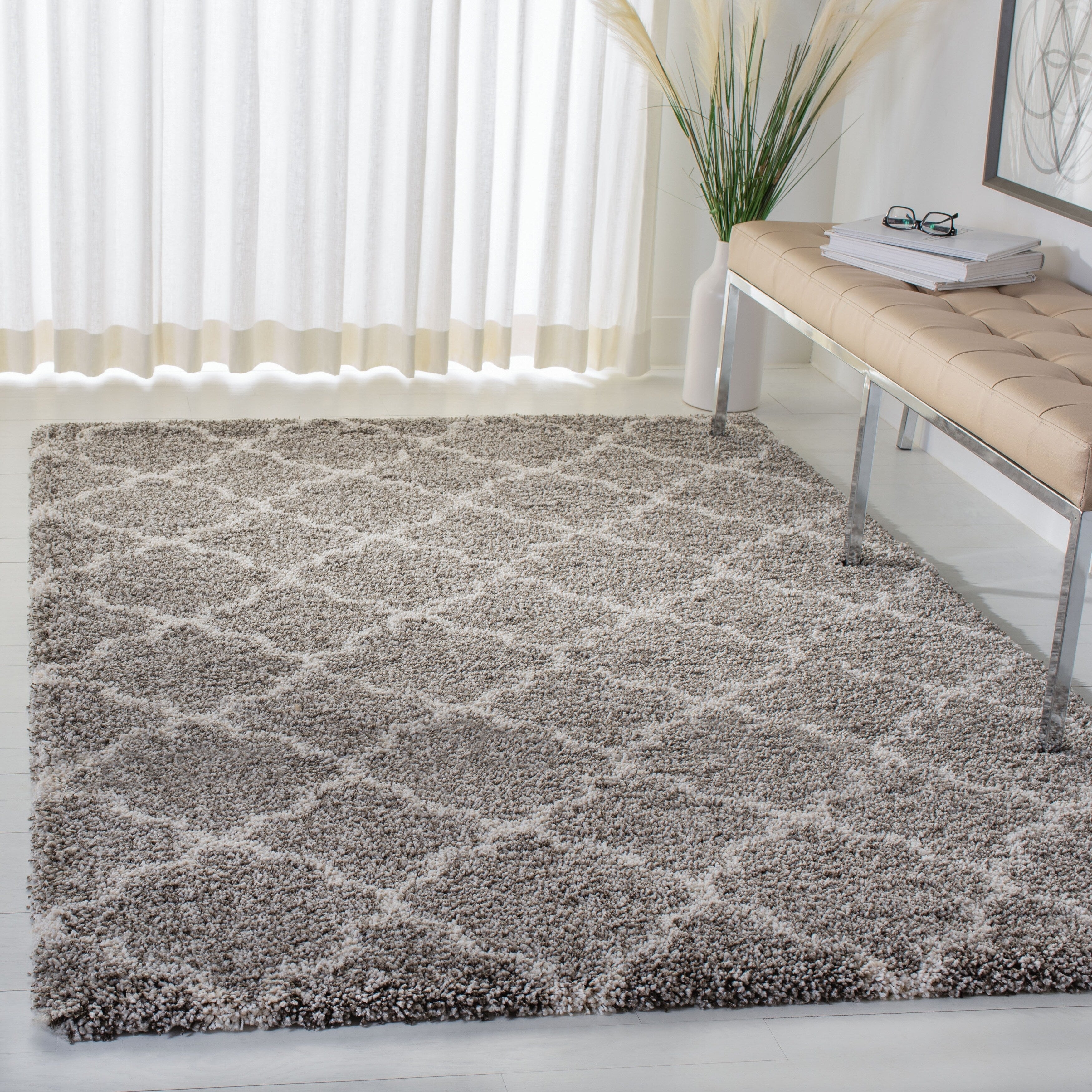 Tapis SAFAVIEH Hudson Shag Jeryl Glam Trellis 2 pouces