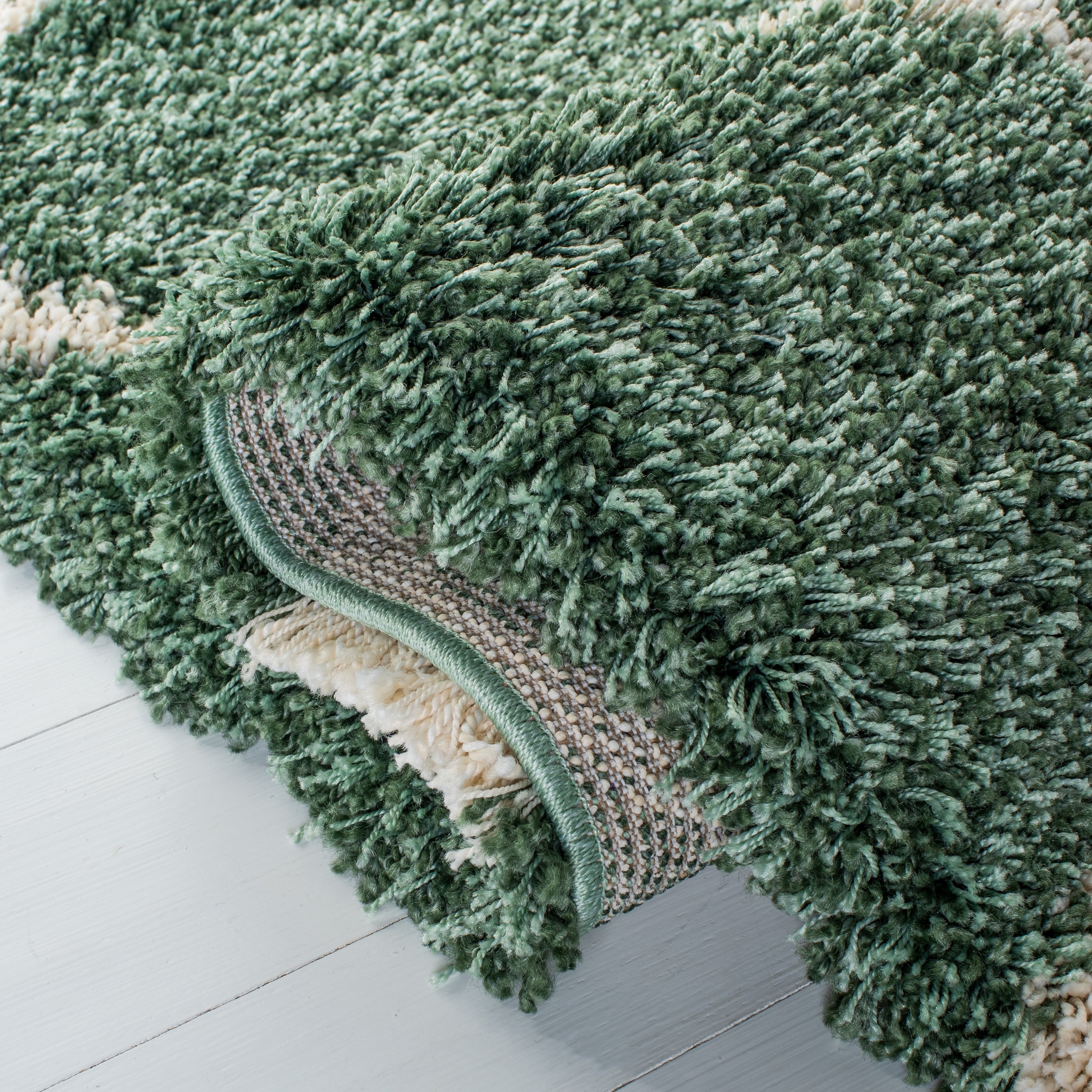 Tapis SAFAVIEH Hudson Shag Pushpa Trellis de 2 pouces d'épaisseur