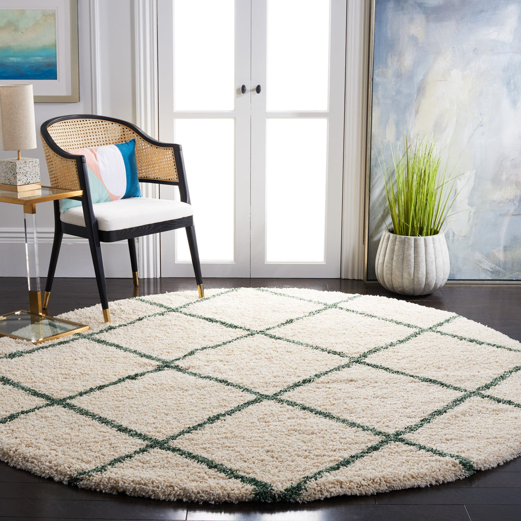 Tapis SAFAVIEH Hudson Shag Raili Diamond Treillis de 2 pouces d'épaisseur