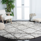 Tapis SAFAVIEH Hudson Shag Raili Diamond Treillis de 2 pouces d'épaisseur