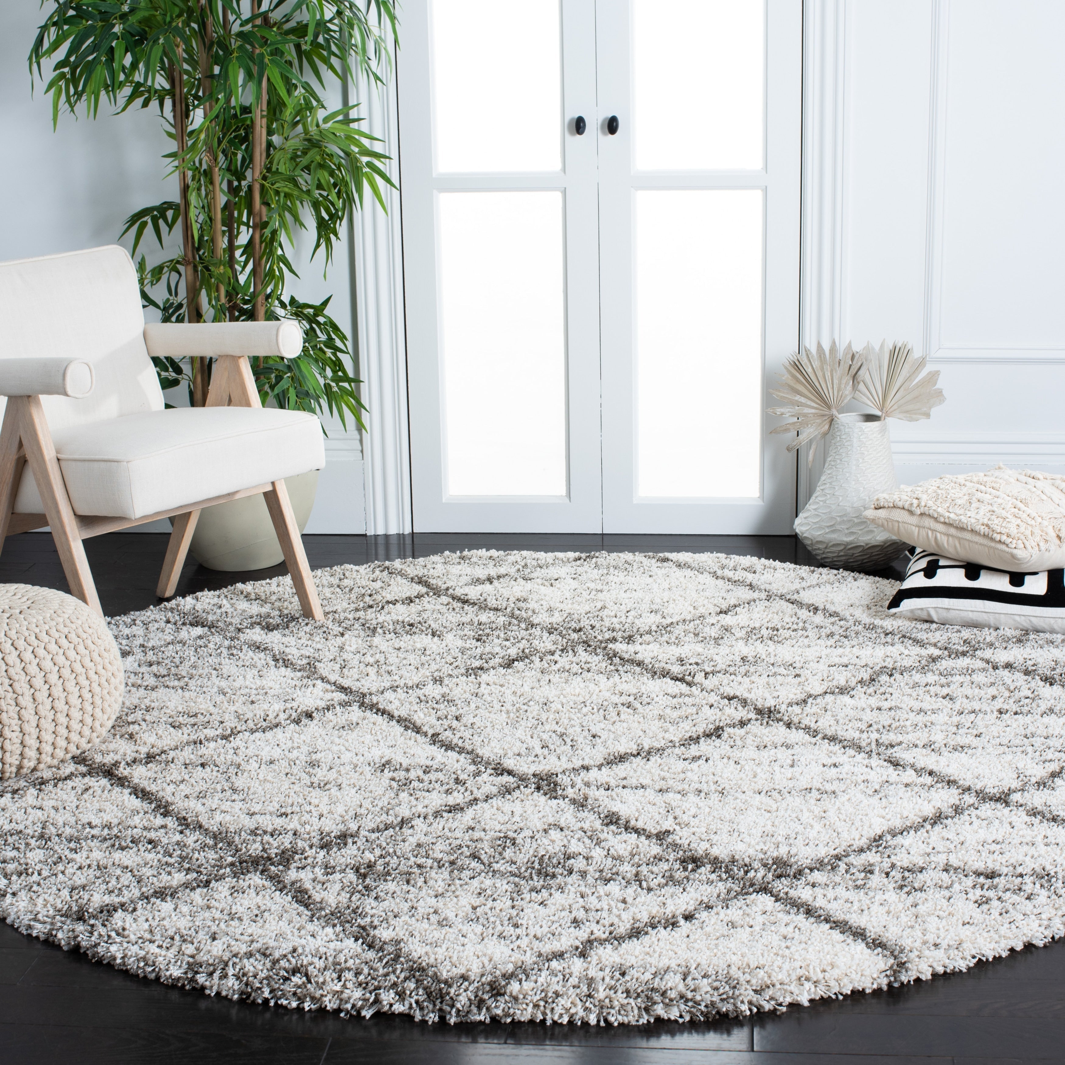 Tapis SAFAVIEH Hudson Shag Raili Diamond Treillis de 2 pouces d'épaisseur