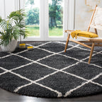 Tapis SAFAVIEH Hudson Shag Raili Diamond Treillis de 2 pouces d'épaisseur