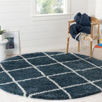 Tapis SAFAVIEH Hudson Shag Raili Diamond Treillis de 2 pouces d'épaisseur