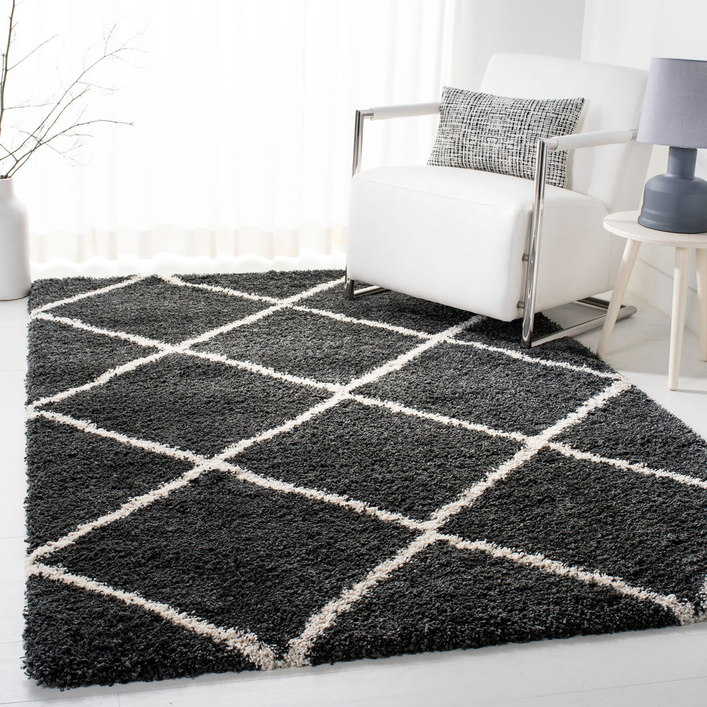 Tapis SAFAVIEH Hudson Shag Raili Diamond Treillis de 2 pouces d'épaisseur