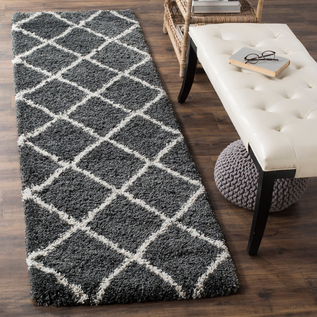 Tapis SAFAVIEH Hudson Shag Raili Diamond Treillis de 2 pouces d'épaisseur