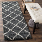 Tapis SAFAVIEH Hudson Shag Raili Diamond Treillis de 2 pouces d'épaisseur