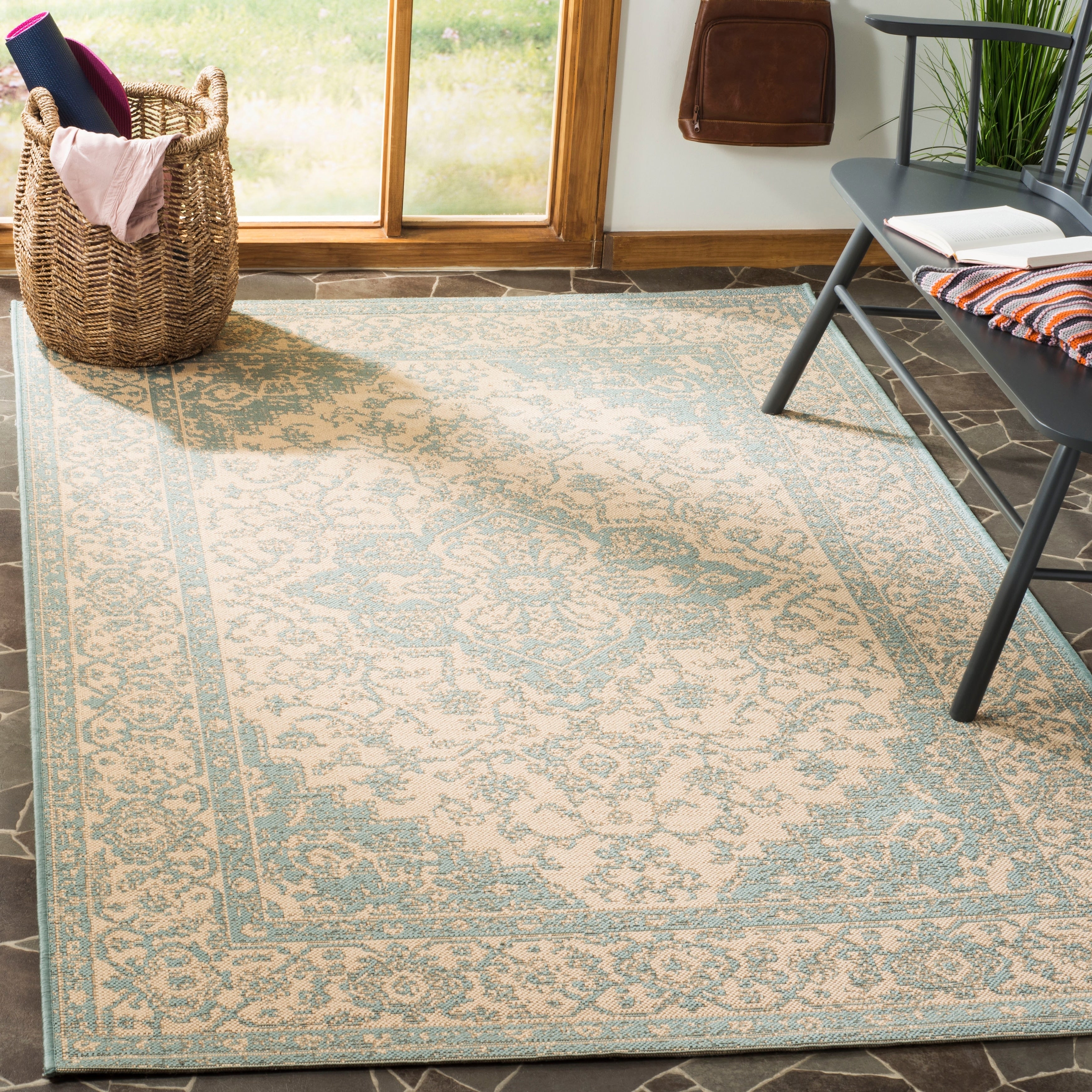 Tapis de jardin imperméable d'intérieur/extérieur SAFAVIEH Linden Louann