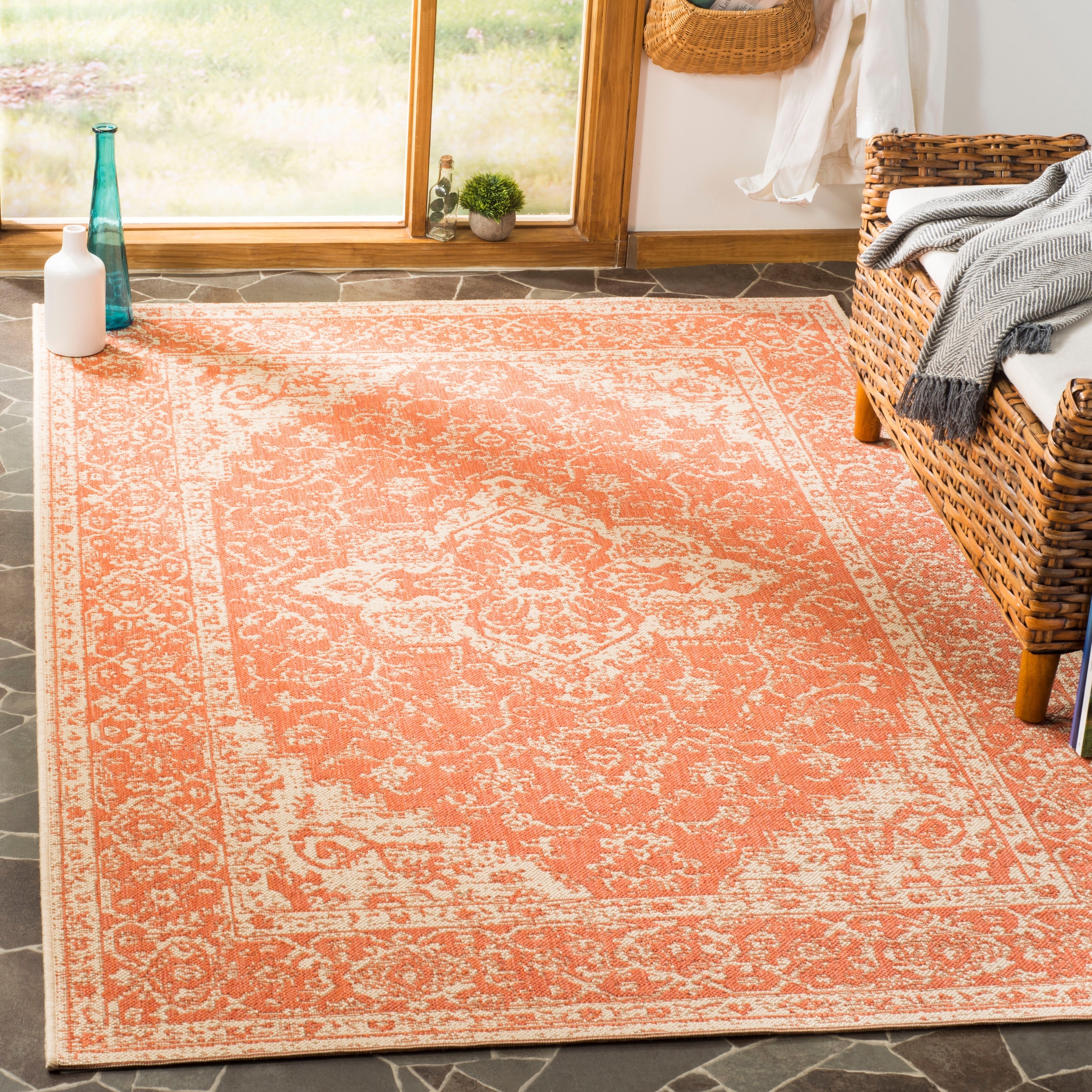 Tapis de jardin imperméable d'intérieur/extérieur SAFAVIEH Linden Louann