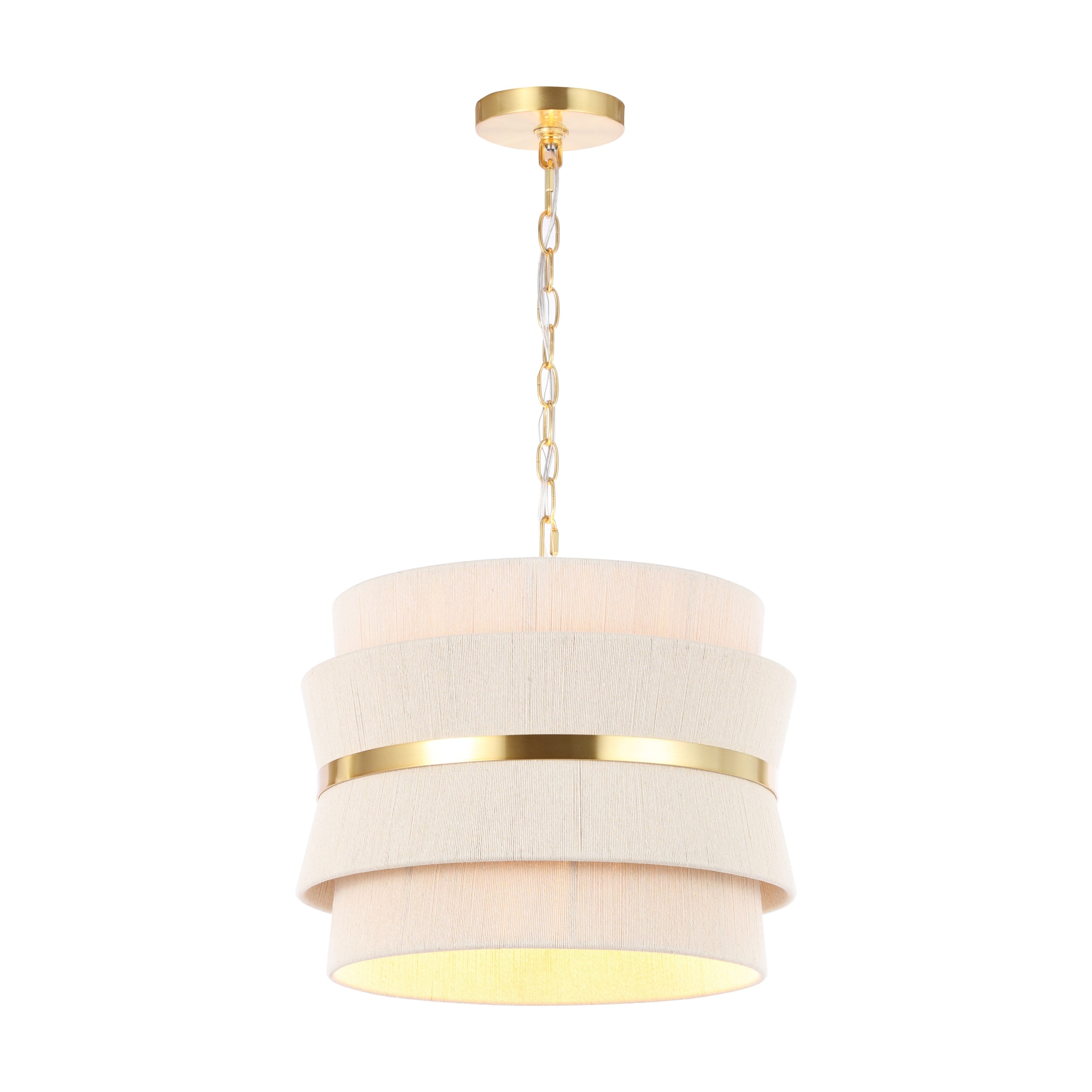 SAFAVIEH Oprea Suspension réglable à 3 lumières (ampoules LED incluses) - 16 x 16 x 16,5-72,5