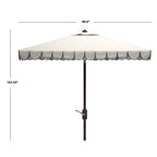 Parasol carré d'extérieur SAFAVIEH Naima Valance de 7,5 pieds