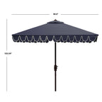 Parasol carré d'extérieur SAFAVIEH Naima Valance de 7,5 pieds
