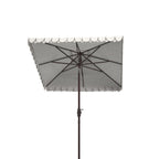 Parasol carré d'extérieur SAFAVIEH Naima Valance de 7,5 pieds