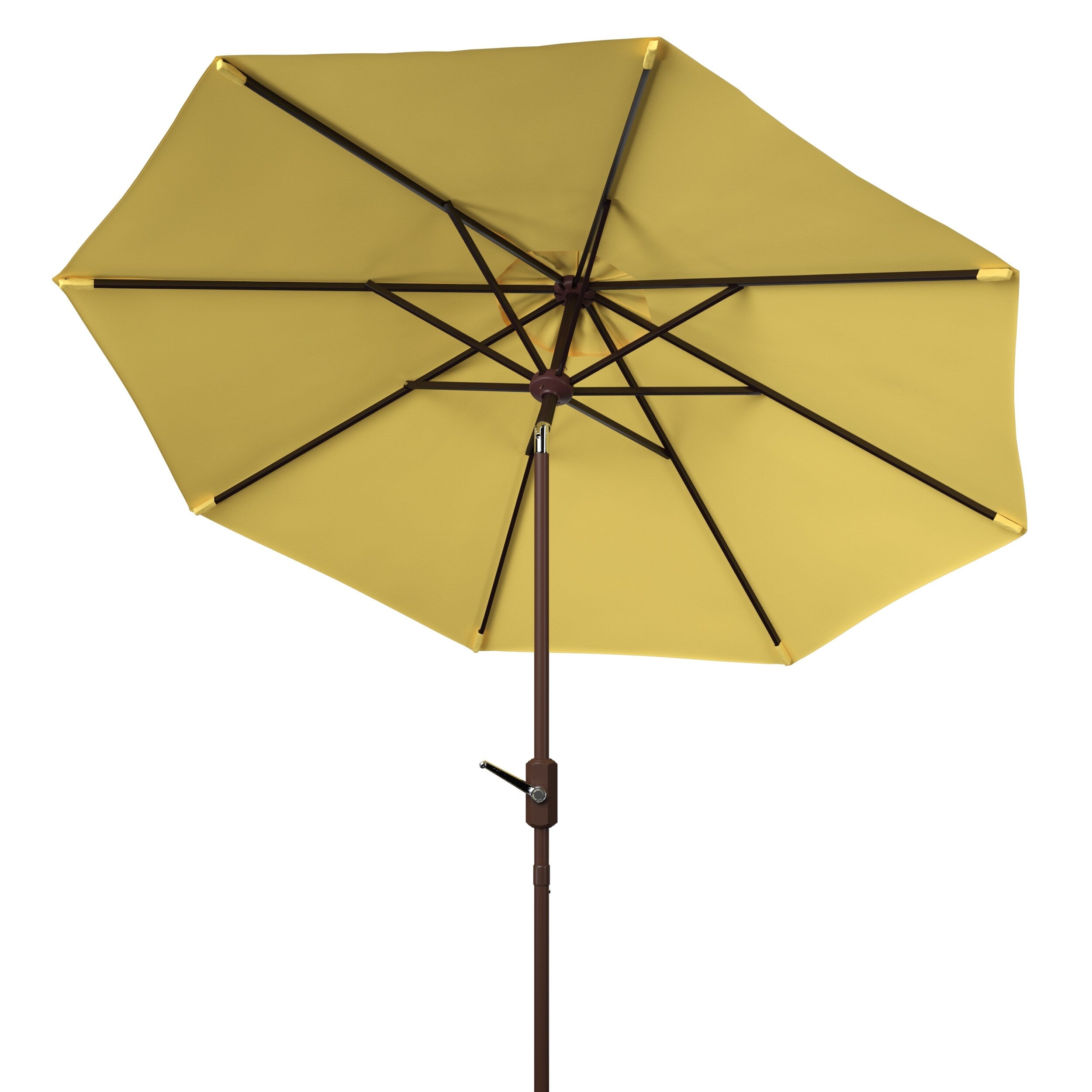 Parasol de patio inclinable et à manivelle en aluminium SAFAVIEH Rieta de 9 pieds, base non incluse