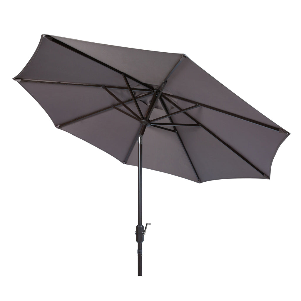 Parasol de patio inclinable et à manivelle en aluminium SAFAVIEH Rieta de 9 pieds, base non incluse