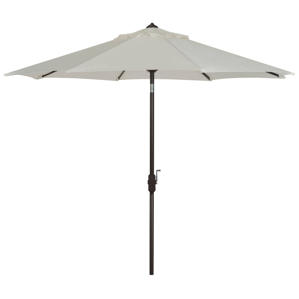 Parasol de patio inclinable et à manivelle en aluminium SAFAVIEH Rieta de 9 pieds, base non incluse