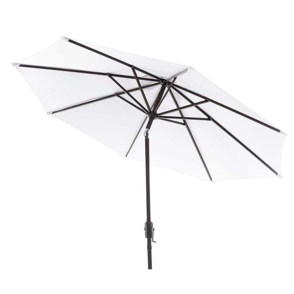 Parasol de patio inclinable et à manivelle en aluminium SAFAVIEH Rieta de 9 pieds, base non incluse