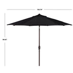 Parasol de patio inclinable et à manivelle en aluminium SAFAVIEH Rieta de 9 pieds, base non incluse