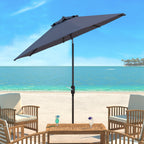 Parasol de patio inclinable et à manivelle en aluminium SAFAVIEH Rieta de 9 pieds, base non incluse
