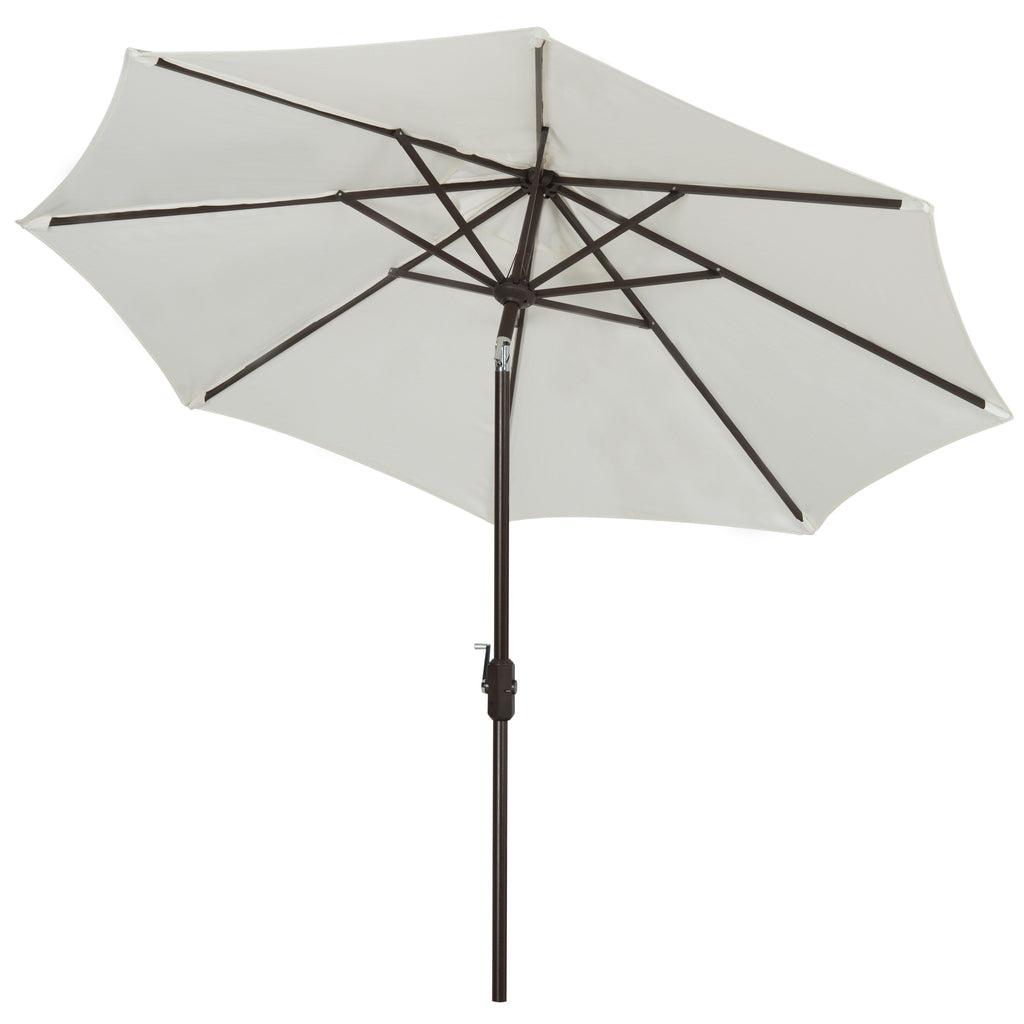 Parasol de patio inclinable et à manivelle en aluminium SAFAVIEH Rieta de 9 pieds, base non incluse