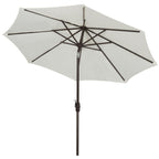Parasol de patio inclinable et à manivelle en aluminium SAFAVIEH Rieta de 9 pieds, base non incluse