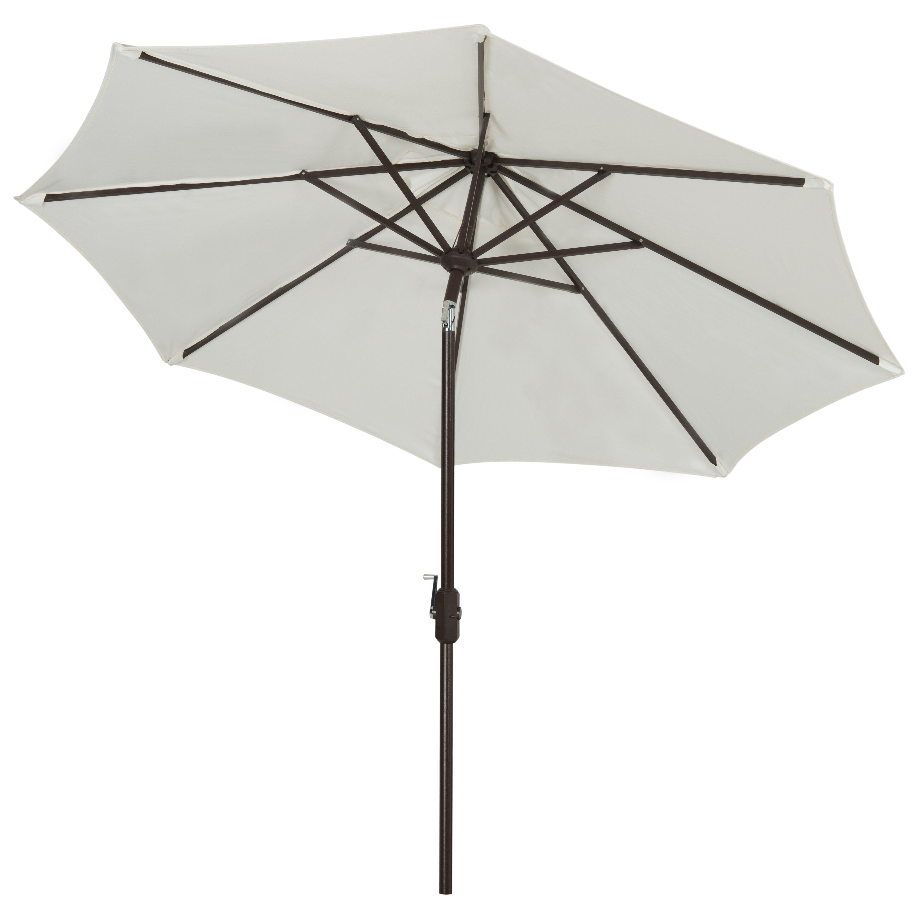 Parasol de patio inclinable et à manivelle en aluminium SAFAVIEH Rieta de 9 pieds, base non incluse