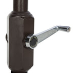 Parasol de patio inclinable et à manivelle en aluminium SAFAVIEH Rieta de 9 pieds, base non incluse