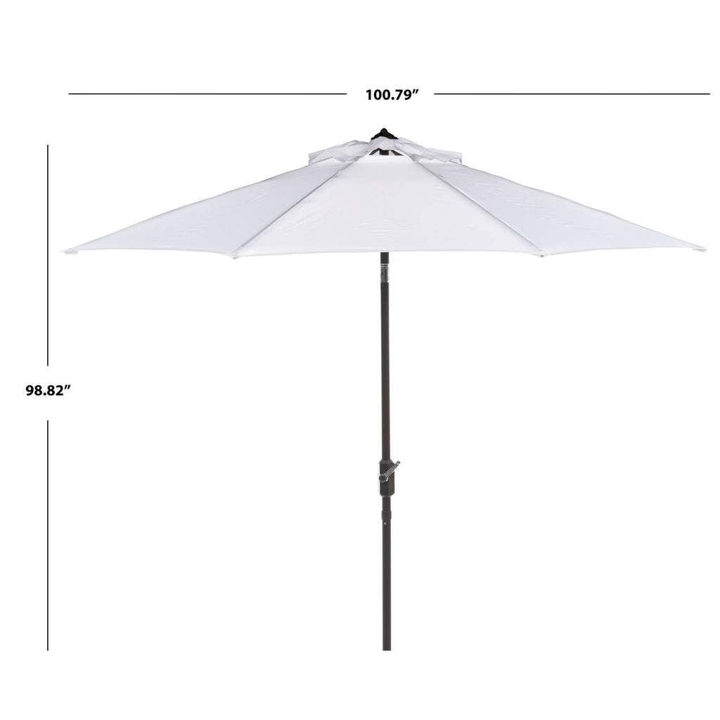 Parasol de patio inclinable et à manivelle en aluminium SAFAVIEH Rieta de 9 pieds, base non incluse