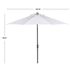 Parasol de patio inclinable et à manivelle en aluminium SAFAVIEH Rieta de 9 pieds, base non incluse