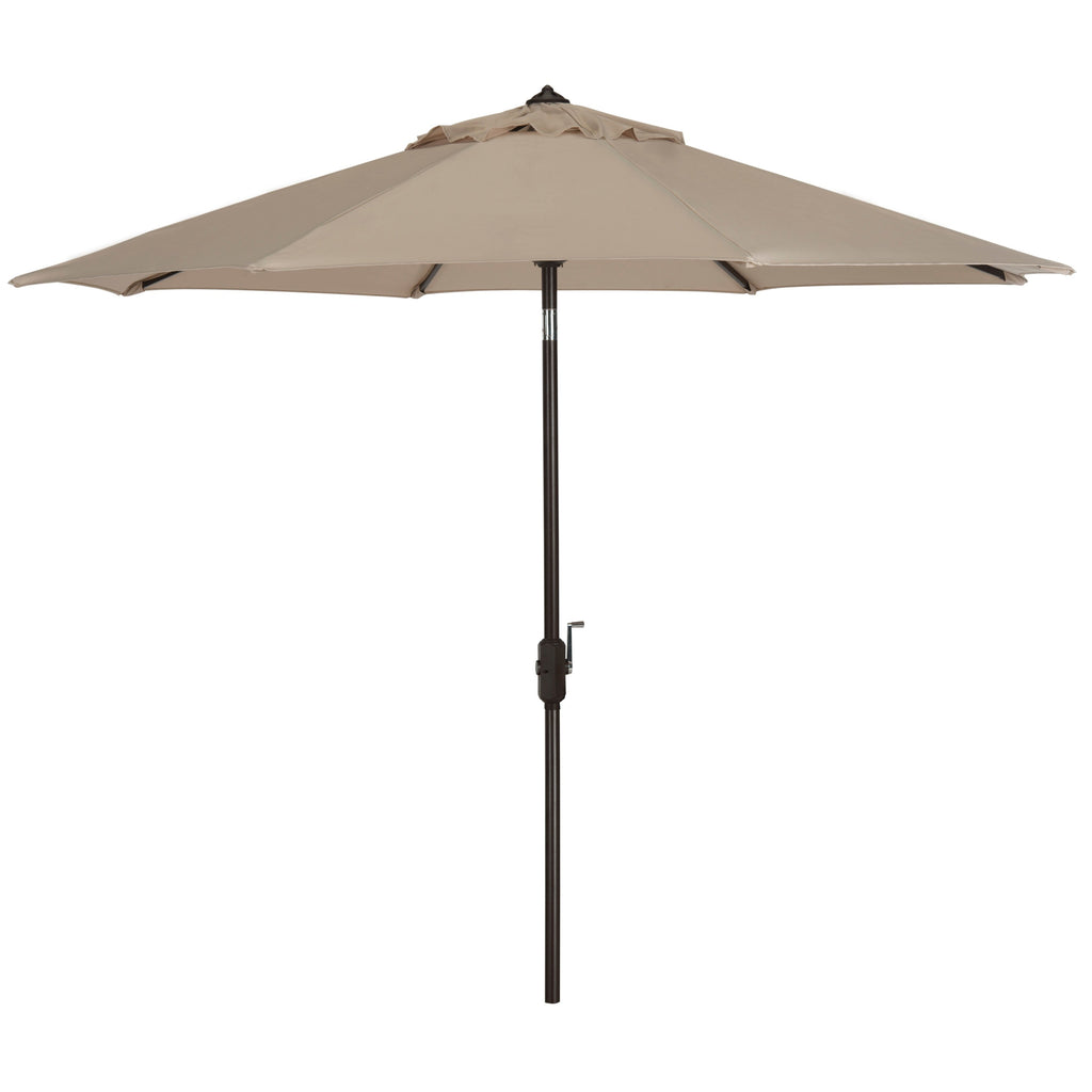 Parasol de patio inclinable et à manivelle en aluminium SAFAVIEH Rieta de 9 pieds, base non incluse