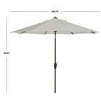 Parasol de patio inclinable et à manivelle en aluminium SAFAVIEH Rieta de 9 pieds, base non incluse