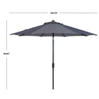 Parasol de patio inclinable et à manivelle en aluminium SAFAVIEH Rieta de 9 pieds, base non incluse