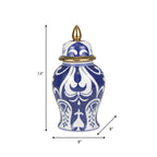 Pot Temple éclectique à motifs Sagebrook Home avec couvercle