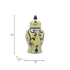 Pot Temple éclectique à motifs Sagebrook Home avec couvercle