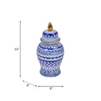 Pot Temple éclectique à motifs Sagebrook Home avec couvercle