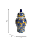 Pot Temple éclectique à motifs Sagebrook Home avec couvercle