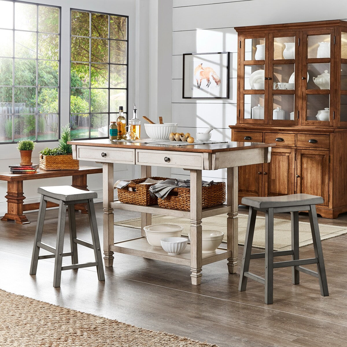 Tabourets de bar sans dossier Salvador II (lot de 2) par iNSPIRE Q Classic