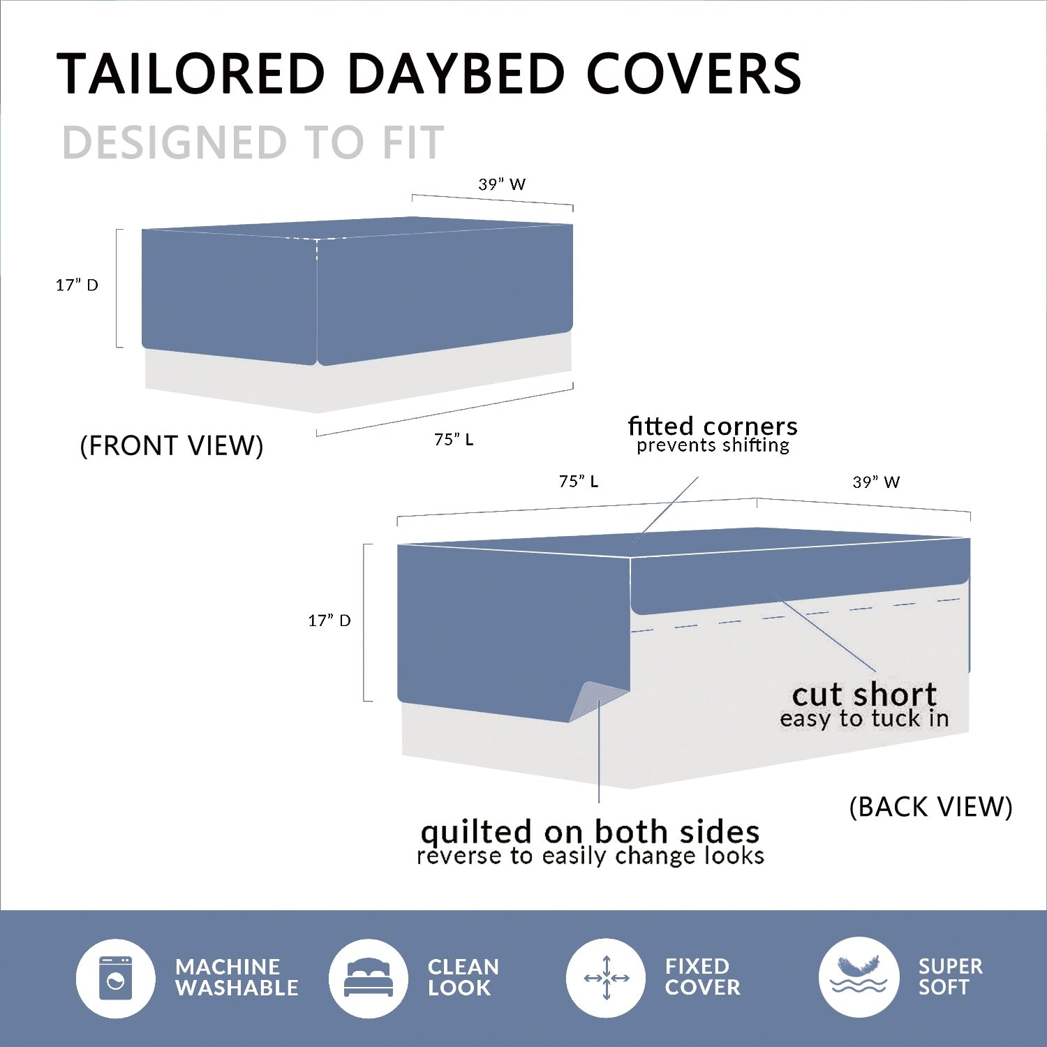 Serenta Ensemble couvre-lit 6 pièces en coton mélangé - 75 x 39