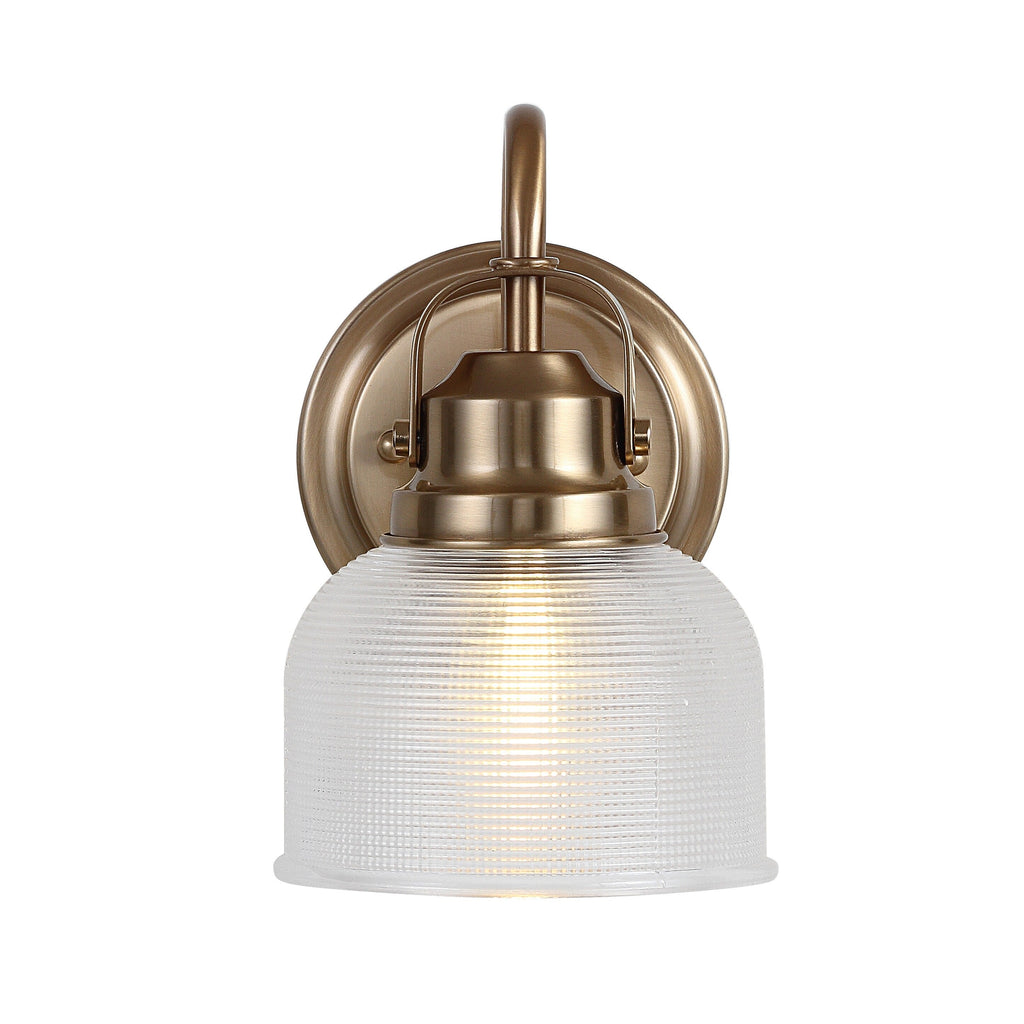 Applique de vanité à LED Shirley en métal/verre, par JONATHAN Y