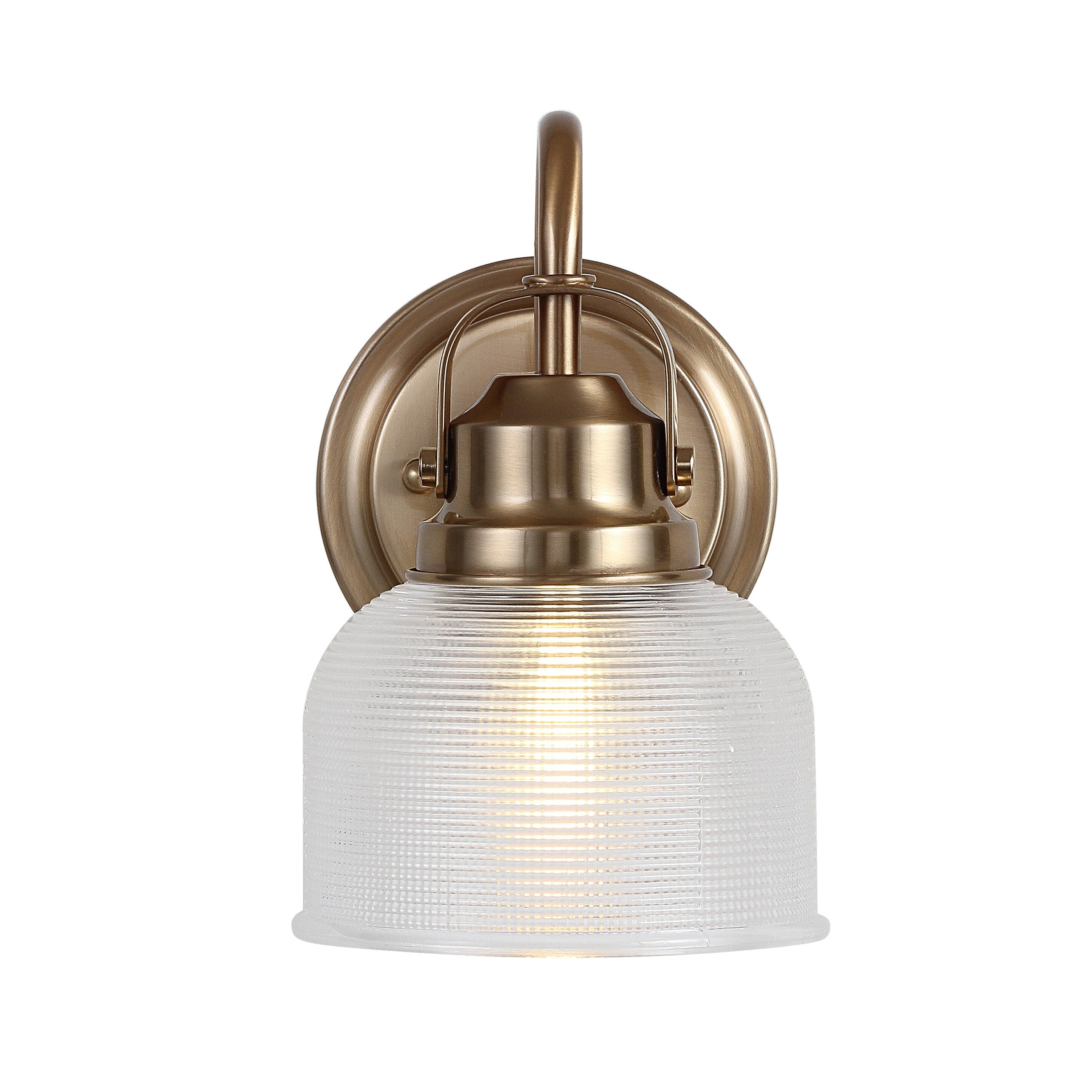 Applique de vanité à LED Shirley en métal/verre, par JONATHAN Y