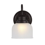 Applique de vanité à LED Shirley en métal/verre, par JONATHAN Y