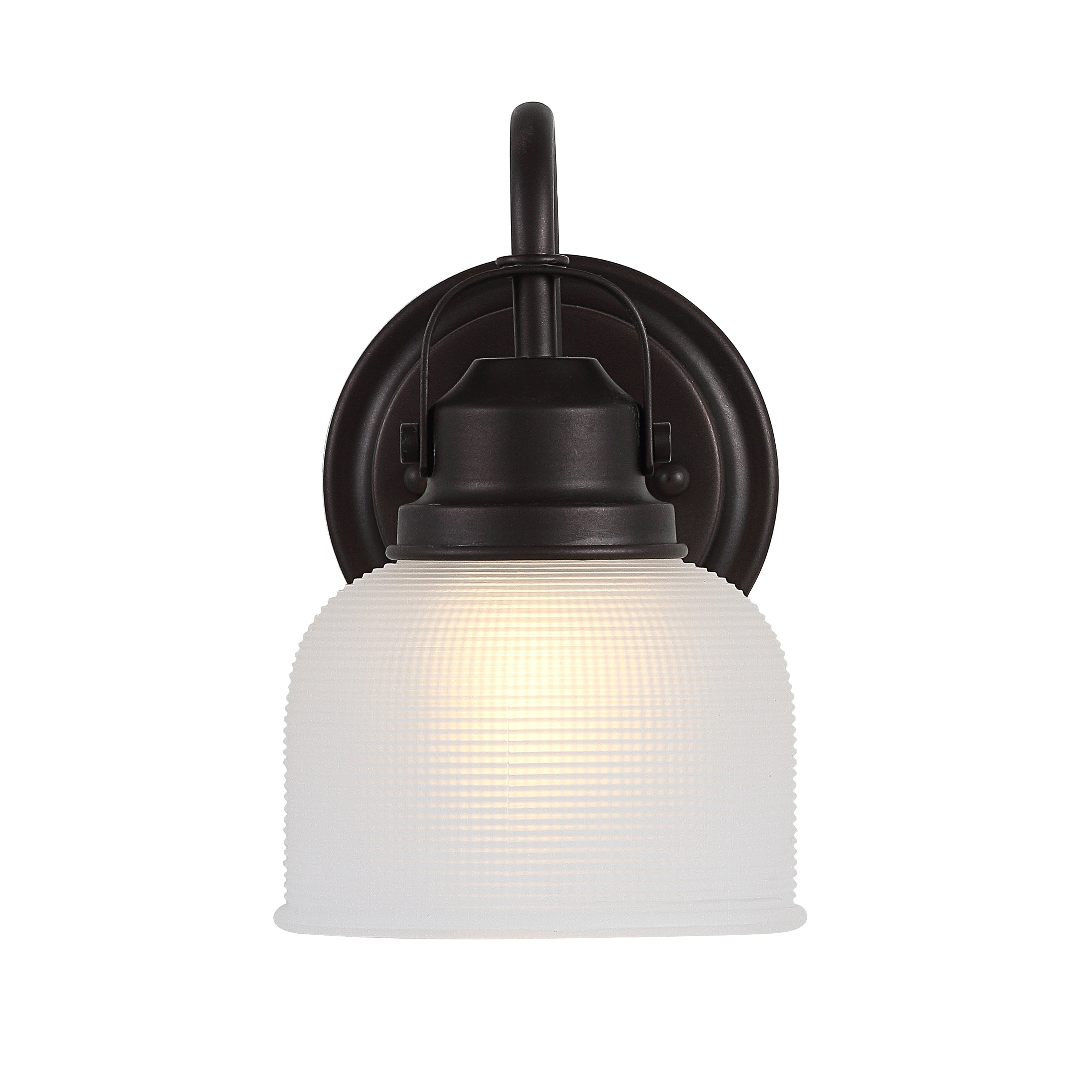 Applique de vanité à LED Shirley en métal/verre, par JONATHAN Y