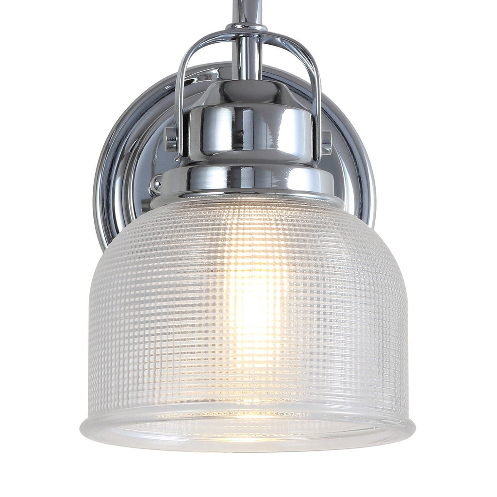 Applique de vanité à LED Shirley en métal/verre, par JONATHAN Y