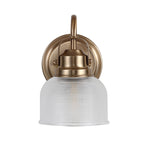 Applique de vanité à LED Shirley en métal/verre, par JONATHAN Y