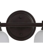 Applique de vanité à LED Shirley en métal/verre, par JONATHAN Y