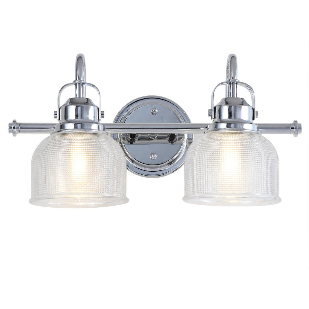 Applique de vanité à LED Shirley en métal/verre, par JONATHAN Y